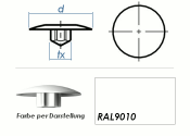 TX25 Abdeckkappe RAL9010 / weiss (10 Stk.)