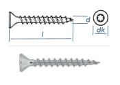 4,5 x 25mm Spanplattenschrauben Torx Vollgew. Edelstahl...