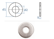 21mm Unterlegscheiben DIN134 Edelstahl A2  (1 Stk.)