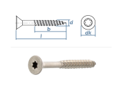 4 x 25mm Spanplattenschrauben Torx Teilgew. Edelstahl A2...