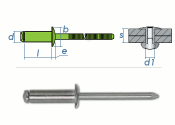 3 x 6mm Blindniete Edelstahl A2 DIN7337 (10 Stk.)