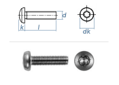 M3 x 4mm Linsenkopfschrauben TX DIN7985 Edelstahl A2...