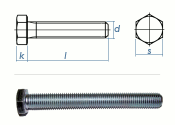 M6 x 50mm Sechskantschrauben DIN933 Vollgewinde Stahl...