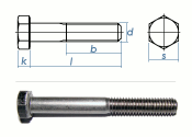 M8 x 80mm Sechskantschrauben DIN931 Teilgewinde Edelstahl...