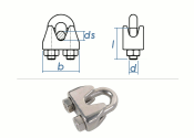 6mm Drahtseilklemmen Edelstahl A4 (1 Stk.)