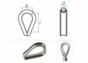 2mm Seilkausche BF Edelstahl A4 (10 Stk.)