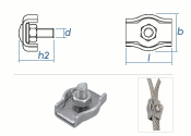 6mm Simplex Seilklemmen Edelstahl A4 (1 Stk.)