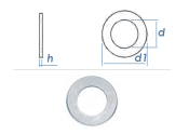 17mm Unterlegscheiben DIN125 Stahl verzinkt (10 Stk.)