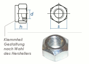 M10 Sicherungsmuttern DIN980 Stahl verzinkt FKL8  (10 Stk.)