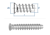 6,3 x 16mm Euroschrauben Senkkopf verzinkt (100 Stk.)