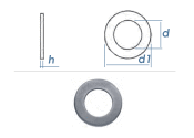 13mm Unterlegscheiben DIN433 / ISO7092 Edelstahl A2 (10...