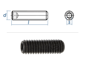 M10 x 45mm Gewindestift Kegelkuppe DIN913 45H schwarz (10...