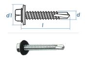 6,3 x 38mm Fassadenschrauben verzinkt mit Bohrspitze u....