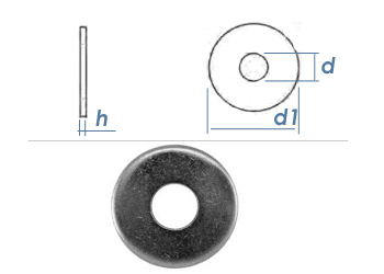Unterlegscheiben Durchmesser 15, 20, 30mm für Beleuchtung (5 Stück