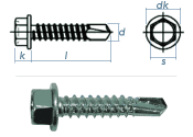 4,8 x 22mm Bohrschrauben Sechskantkopf DIN7504 Stahl...