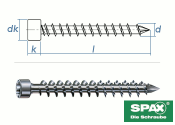 8 x 220mm SPAX Konstruktionsschrauben Vollgewinde TX...