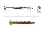 3,2 x 50mm Zierkopfschrauben TX gelb verzinkt (10 Stk.)