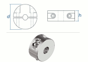 2mm Drahtseilklemmring 2-Teilig Edelstahl A4 (1 Stk.)