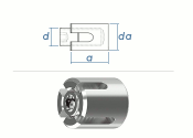 4mm Drahtseil-Kreuzklemme Edelstahl A4 (1 Stk.)