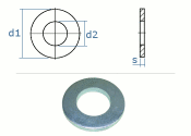 10,5mm Unterlegscheiben DIN134 Stahl verzinkt (100 Stk.)