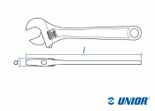 SW23 UNIOR Einmaulschlüssel verstellbar verchromt...