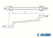 SW8 x 9 UNIOR Doppel-Ringschlüssel DIN838 verchromt...