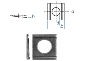 22mm Keilscheibe DIN434 Edelstahl A4 (1 Stk.)