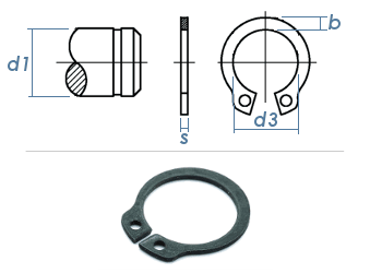 25mm Sicherungsring Aussen DIN 471  (10 Stk.)