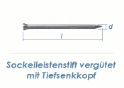 1,4 x 45mm Sockelleistenstifte vergütet Stahl blank...