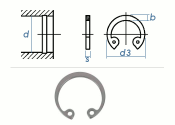 20mm Sicherungsring Innen DIN472 Edelstahl  (1 Stk.)