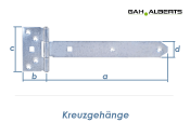 242,5 x 34mm Kreuzgehänge leicht verzinkt (1 Stk.)