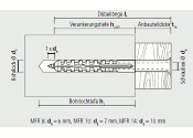 8 x 80mm Multifunktionsrahmendübel inkl. TX30...