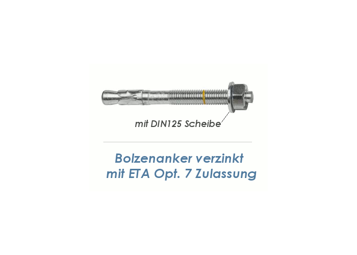 M16 x 150mm Bolzenanker verzinkt - ETA Opt. 7, 3,05 €