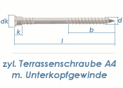 5,5 x 100mm Terrassenschrauben A4 TX mit Unterkopfgewinde...