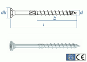 8 x 140mm Konstruktionsschrauben Senkkopf TX verzinkt  (1...