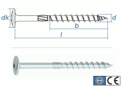 8 x 120mm Konstruktionsschrauben Tellerkopf TX verzinkt...