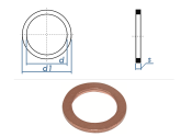 12 x 16 x 1,5mm Dichtringe Kupfer DIN7603 (10 Stk.)