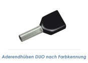 1,5 x 14mm Duo-Aderendhülsen isoliert schwarz (100...