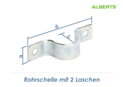 25mm (1") Rohrschelle mit beidseitigen Laschen (1 Stk.)