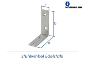 25 x 25 x 15mm Stuhlwinkel Edelstahl (1 Stk.)