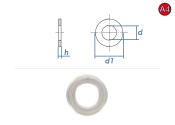 10,5mm Unterlegscheiben DIN125 Edelstahl A4 (10 Stk.)