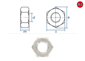 M16 Sechskantmuttern DIN934 Edelstahl A4 (1 Stk.)