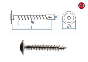 6 x 70mm Holzbauschrauben TX Tellerkopf Edelstahl A4  (1...