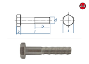 M8 x 60mm Sechskantschrauben DIN931 Teilgewinde Edelstahl...