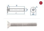 M6 x 25mm Senkschrauben DIN7991 Edelstahl A4 (10 Stk.)