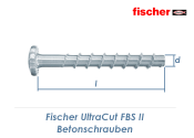 6 x 40mm Betonschrauben Ultra-Cut FBS II TX mit...