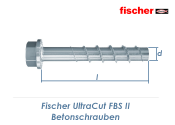 8 x 55mm Betonschrauben Ultra-Cut FBS II TX mit...