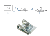 M5 x 19,9mm Schnappmutter Stahl verzinkt (1 Stk.)