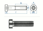 M6 x 16mm Zylinderschraube DIN6912 Edelstahl A2 (10 Stk.)