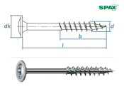 8 x 220mm SPAX Konstruktionsschrauben TX Tellerkopf Stahl...